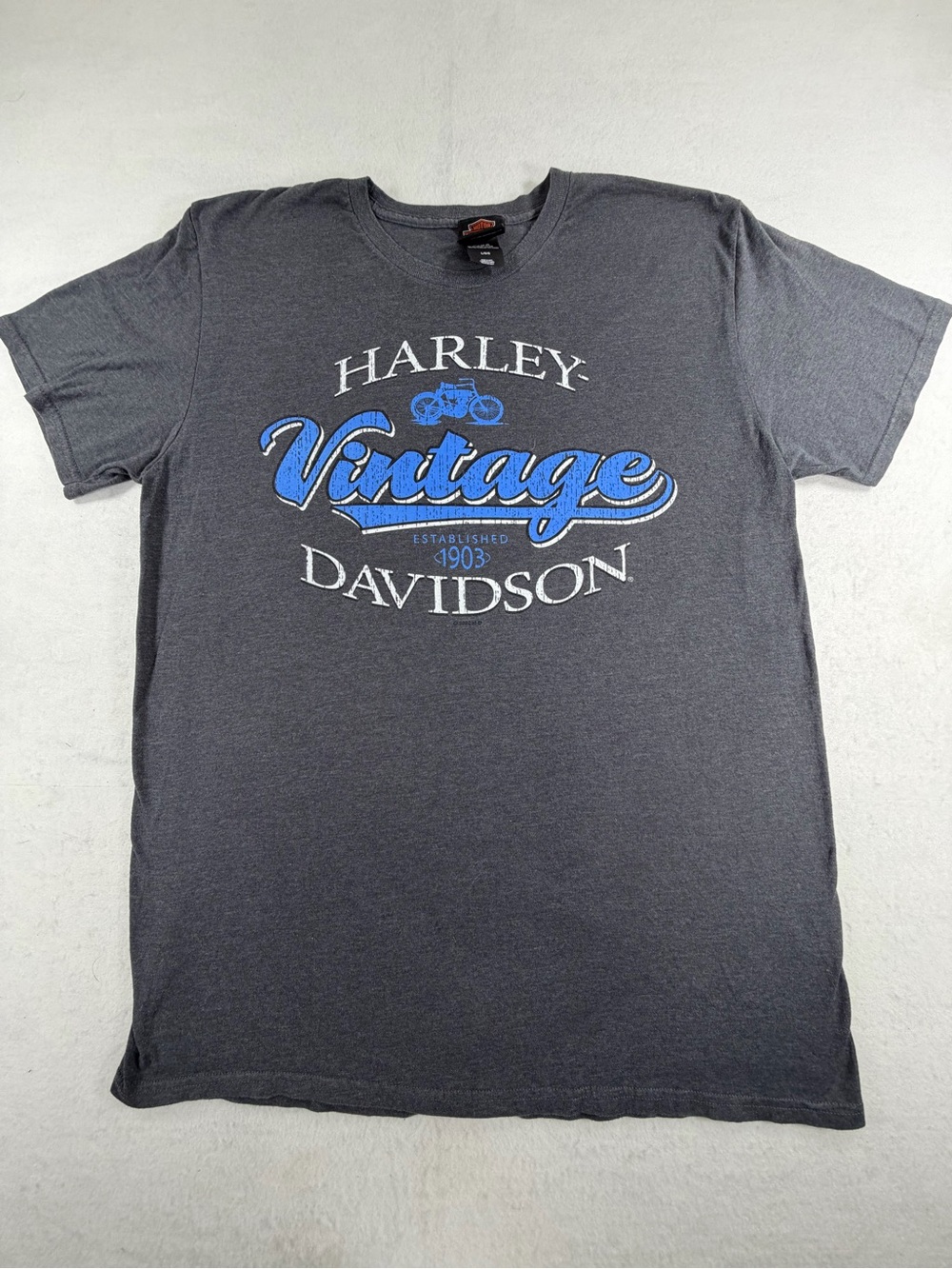 Harley-Davidson‎ Vintage Boise Idaho Graphic T-Shirt Gray Size Large